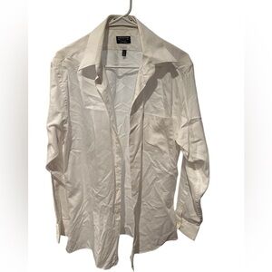 Arrow Fitted White Button-Down Dress Shirt Men’s Size 15.5 / 32–33